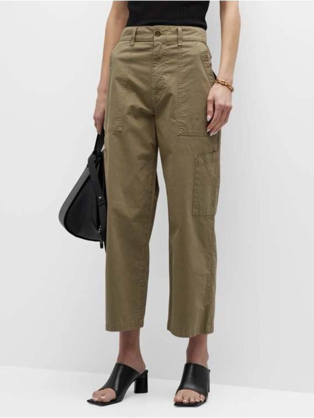 AGOLDE Daria Utility Pant Duffle Wide Leg Cargo Patch Pockets Easy Fit Mid-Rise